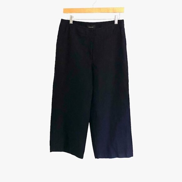 Talbots Navy Heritage Linen Wide Leg Pants 8 - Picture 1 of 3